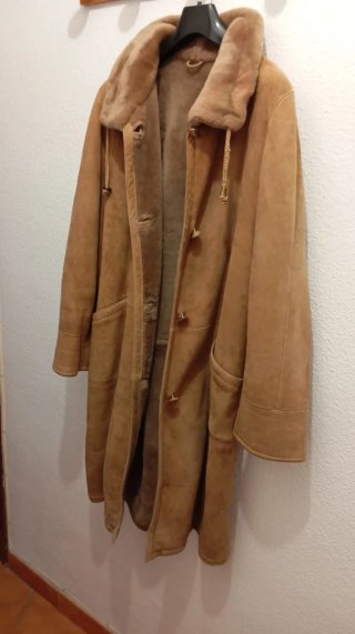 Cappotto in pelle scamosciata da donna 100% pelle