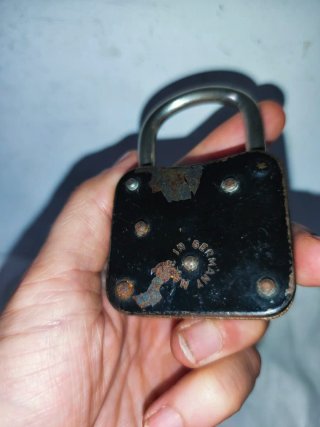 Candado Antiguo ABUS Llave alemán vintage