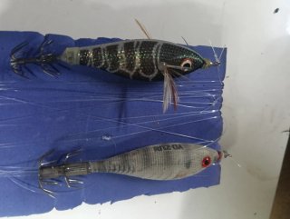 Montaje señuelos pesca calamar Yo-zuri,dtd