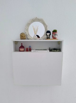 Desayunador / Escritorio plegable de pared blanco