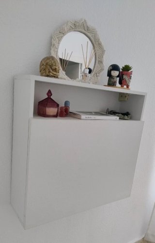 Desayunador / Escritorio plegable de pared blanco