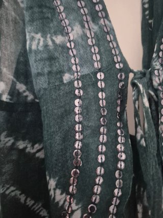 Top Boho Chic Verde con Lentejuelas