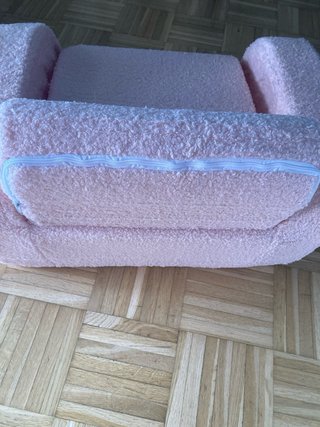 Sillón infantil borreguito rosa convertible NUEVO