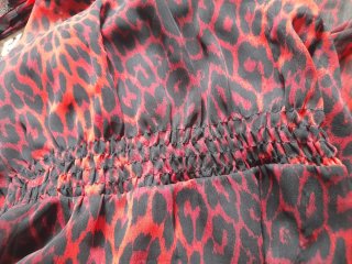 Vestito leopardato rosso modello halter L