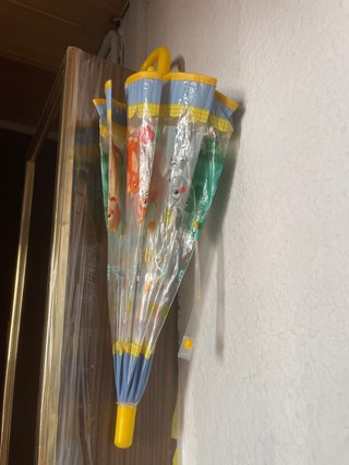 Paraguas infantil transparente con dibujos