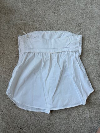 Top Zara Blanco Palabra de Honor