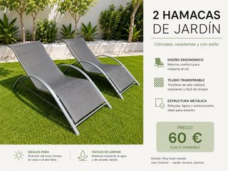 2 Hamacas de Jardín/Piscina