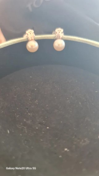 Pendientes Tous Osito Perla Oro Blanco