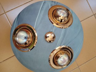 Plafón Techo 3 Luces Dorado