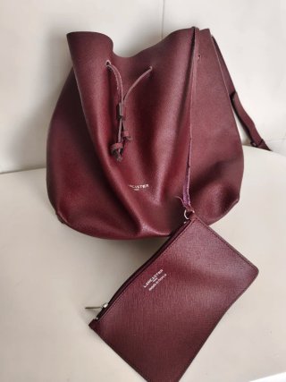 Bolso Lancaster cuero burdeos
