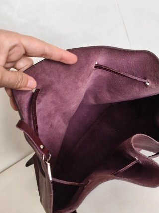 Bolso Lancaster cuero burdeos