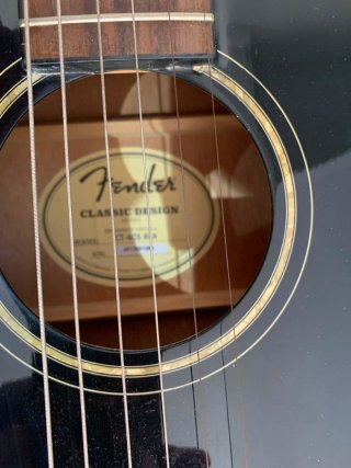 Guitarra Acústica Fender Negra