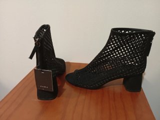 Botines Zara Malla Negro