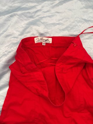 Vestido Rojo con Cinturón