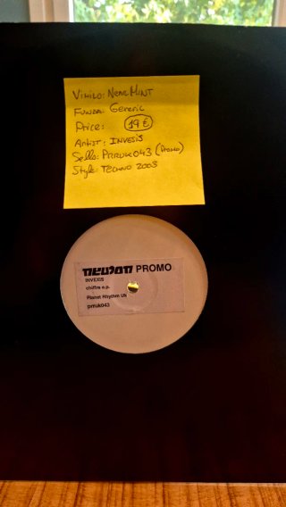 Invesis [PRRUK043] Vinilo Techno