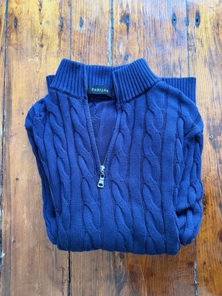Jersey Parijan Azul Marino Cremallera