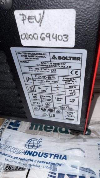 Soldador Plasma Solter Solcut 6000K PFC Dual