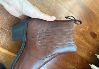 Botines piel cowboy Zara marrones