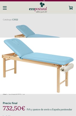 Camilla rosa original marca ecopostural