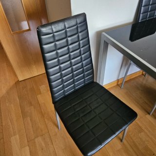 Mesa de comedor cristal y metal
