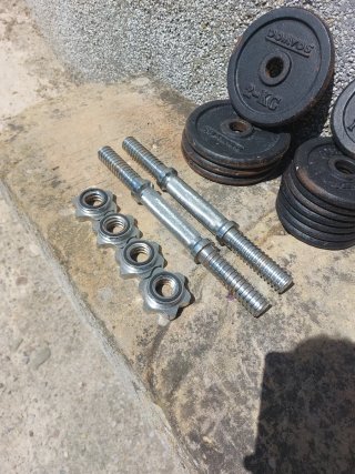 Pesas DOMYOS 4x2kg + 8x1kg + Mancuernas + Cierres