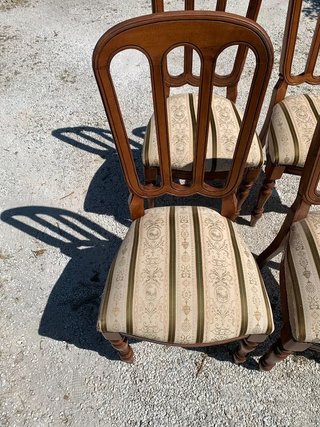Set 4 Sedie Vintage Tessuto e Legno (prezzo per 4)