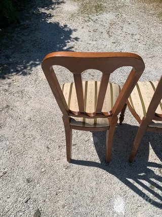 Set 4 Sedie Vintage Tessuto e Legno (prezzo per 4)