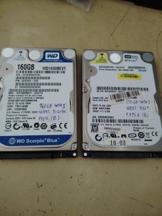 LOTE 2 DISCOS DUROS WESTERN DIGITAL