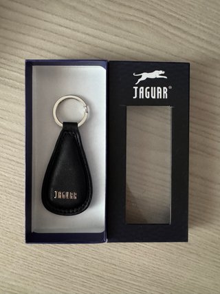 Portachiavi Jaguar Vera Pelle Nero