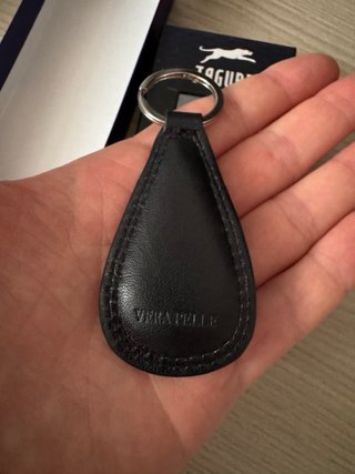 Portachiavi Jaguar Vera Pelle Nero