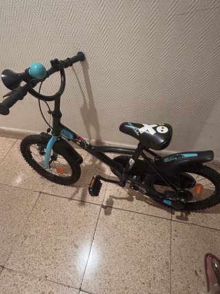 Bicicleta Decathlon niño 16 azul/negra