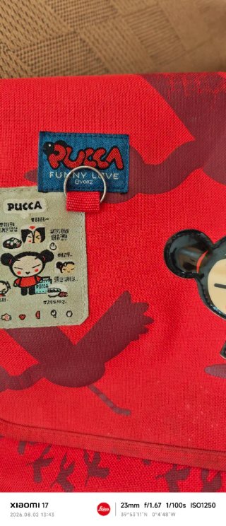Mochila Bandolera Pucca Vintage Y2K Roja