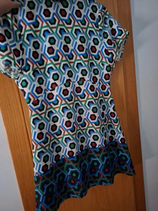 Vestido Mango corto estampado geométrico