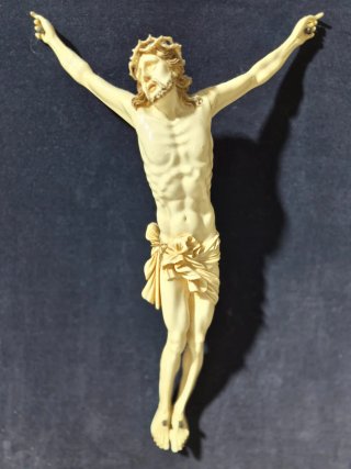 Cuadro Crucifijo Beige y Dorado