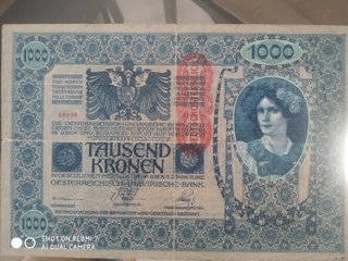 Billete 1000 Coronas Austro-Húngaro 1902
