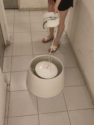 Lámpara de techo Ikea blanca salón