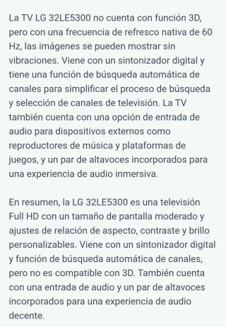 Televisor LG Negro Modelo 32LE5300