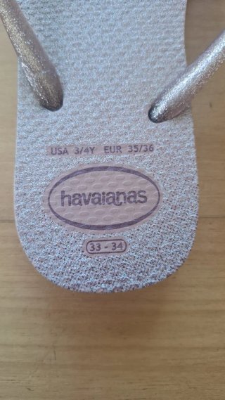 Chinelos Havaianas Prata Brilhante Tamanho 36