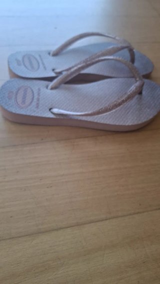 Chinelos Havaianas Prata Brilhante Tamanho 36