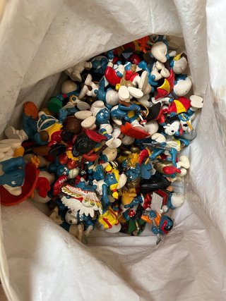 Set di figurine dei Puffi anni '70