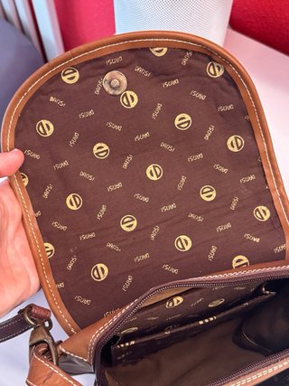 Bolso bandolera DANSI piel marrón vintage
