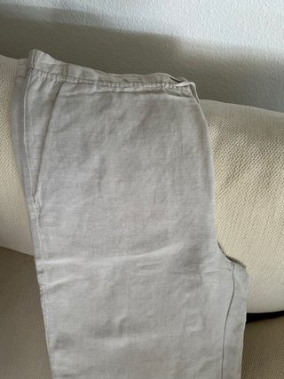 Pantalón de lino beige claro