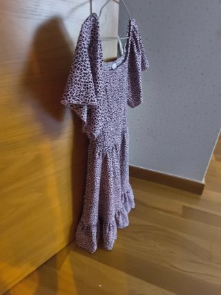Vestido estampado leopardo rosa