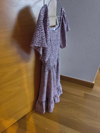 Vestido estampado leopardo rosa