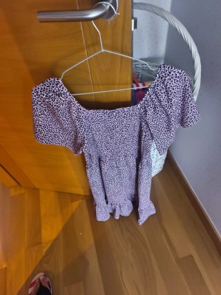 Vestido estampado leopardo rosa
