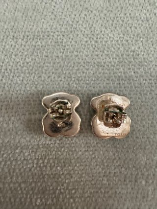 Pendientes Tous Oso Plata y Ónix