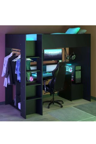 Dormitorio juvenil completo negro