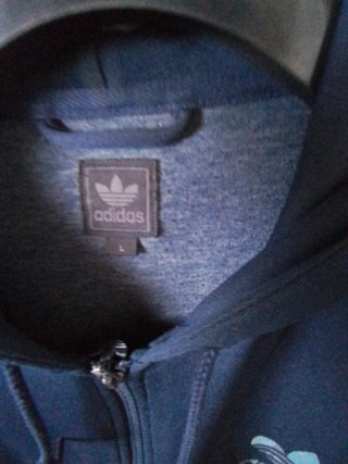 Sudadera Adidas Talla L Azul Marino Vintage