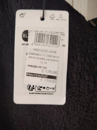 Vestito Desigual nero taglia XL nuovo