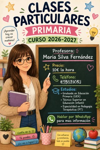 Clases particulares primaria infantil Badajoz